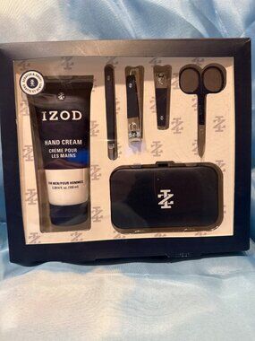 Izod 6-Piece Manicure & Hand Cream Set For Men With Case